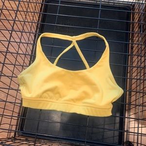Yellow Reebok sports bra